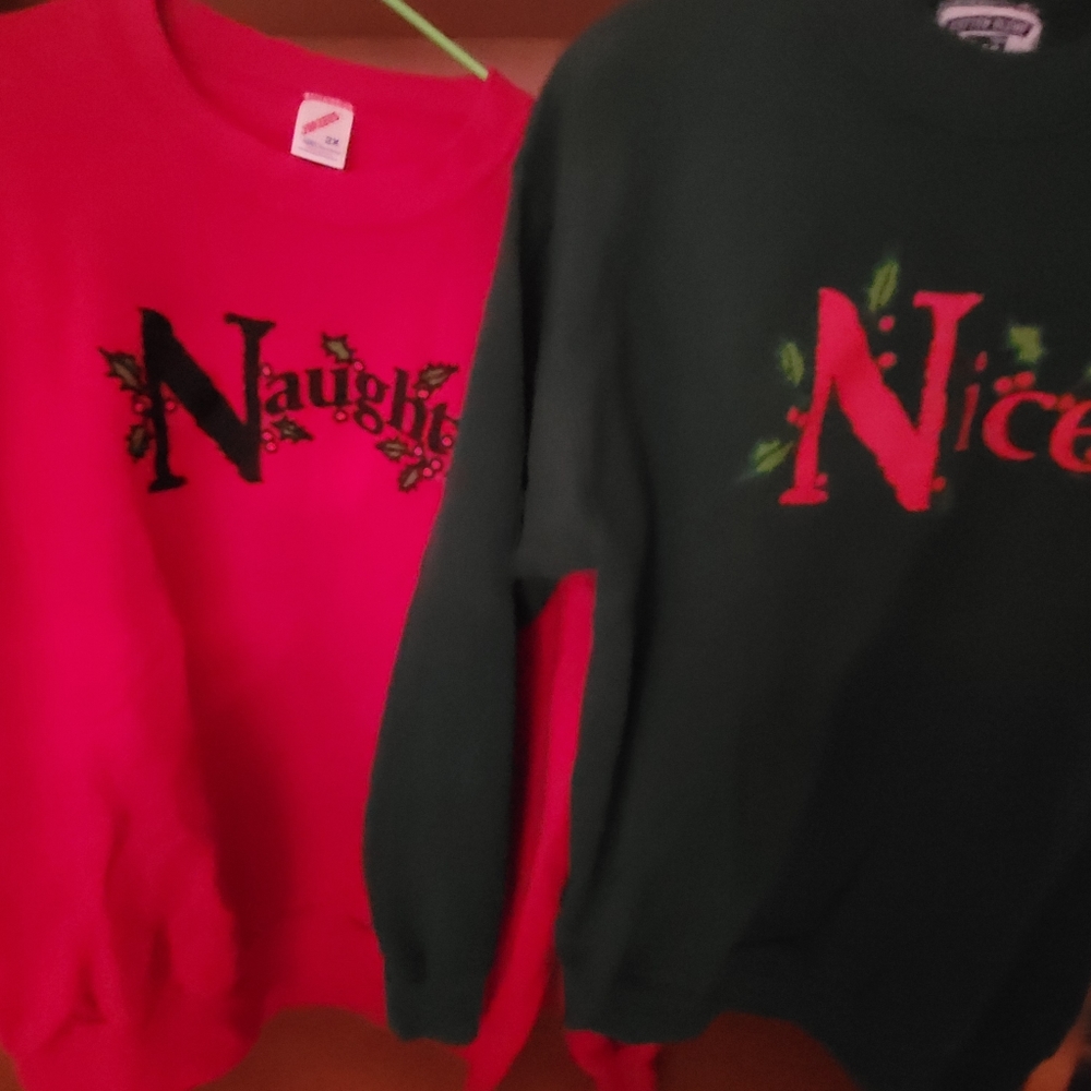 CHRISTMAS NAUGHTY AND NICE SHIRTS